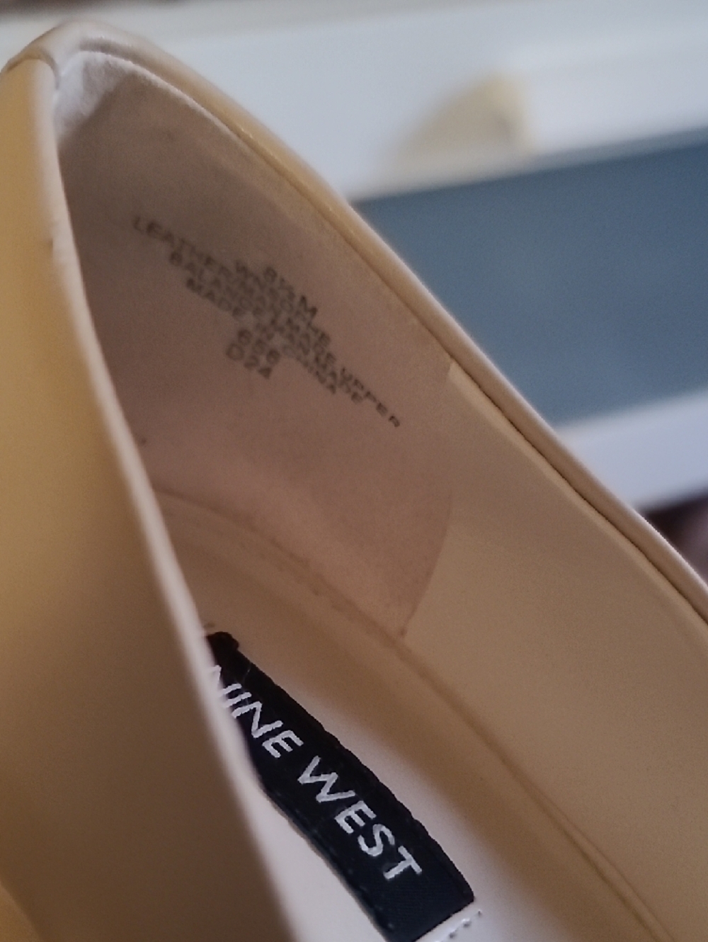 Nine West Beige and Black Cap-Toe Ballet Flats - Picture 4 of 5